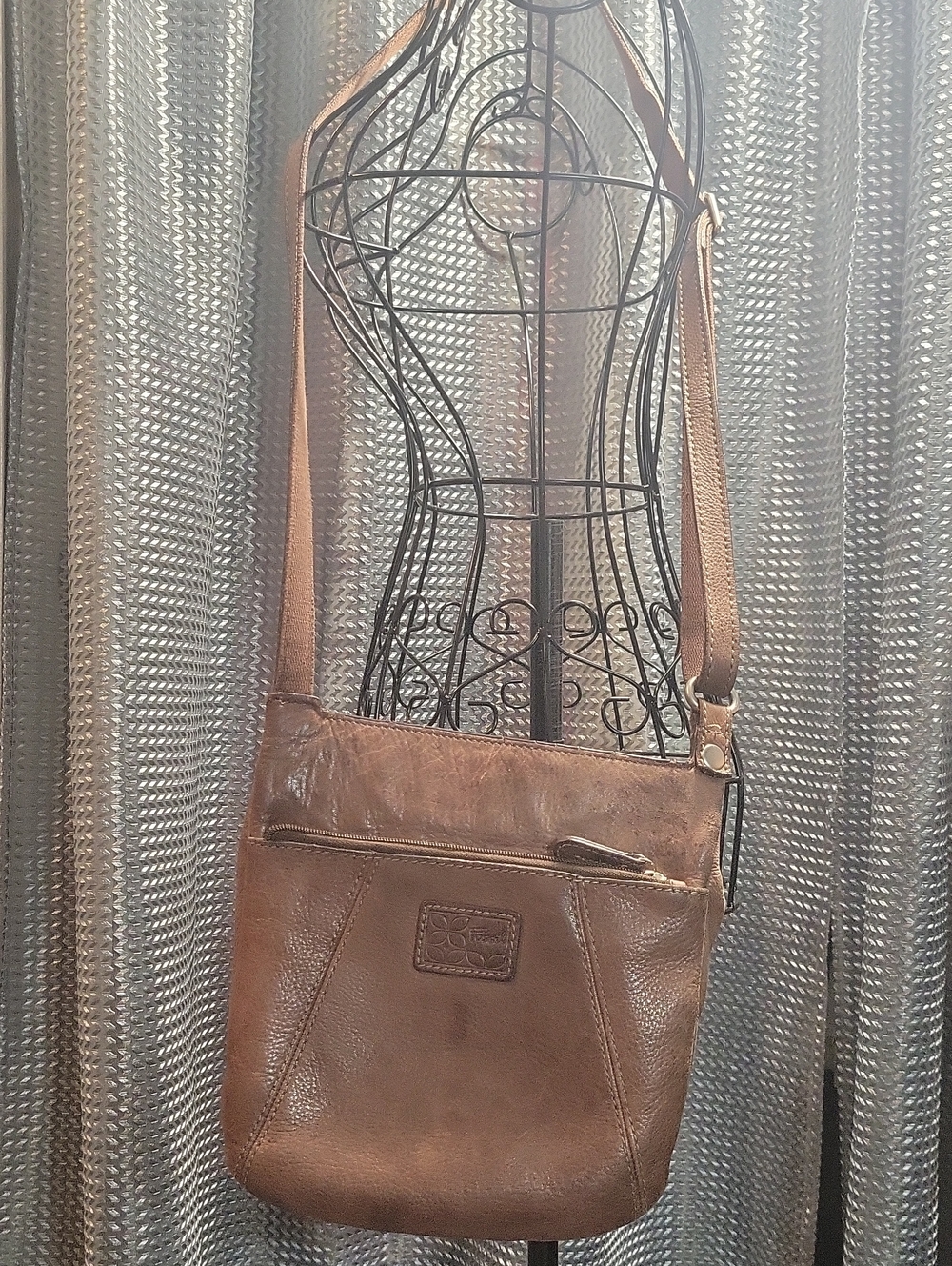Fossil Brown Leather Crossbody Purse